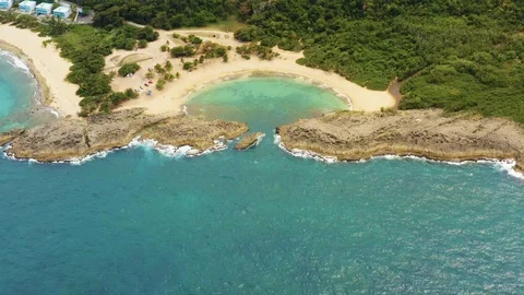Unique Secluded Tropical Beach 4k Video stock 116571722