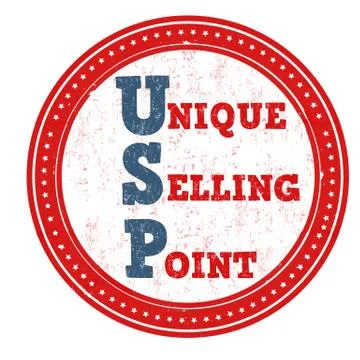 Unique Selling Point  stamp Stock Illustration