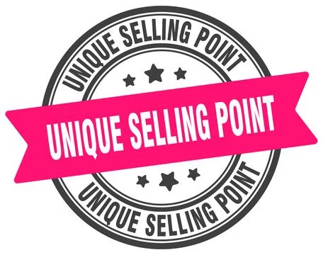Unique selling point stamp. unique selling point label on transparent backg.. Stock Illustration