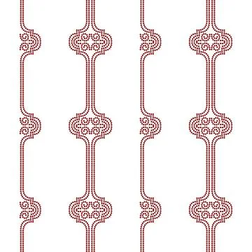 A unique set of geometric seamless border patterns Stock Illustration