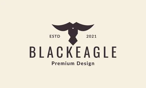 Unique shape eagle fly silhouette logo vector icon illustration design Stock Illustration