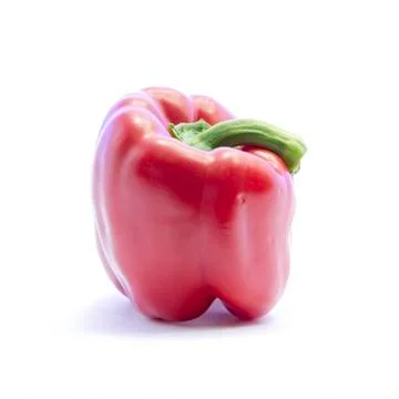 Unique shape side red bell chili spicy ingredient Stock Photos