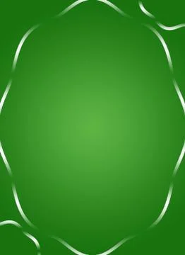 Unique Shape Silver Frame On Green Background Illustrazione stock