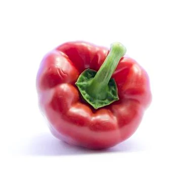Unique shape top red bell chili spicy ingredient Stock Photos