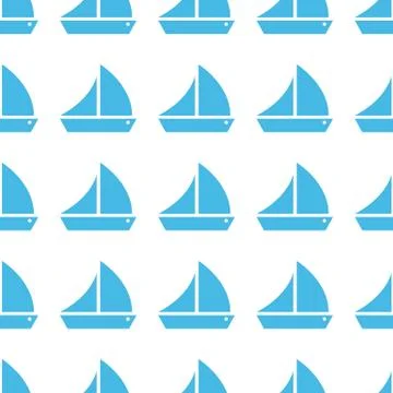 Unique Ship seamless pattern Stock Illustration