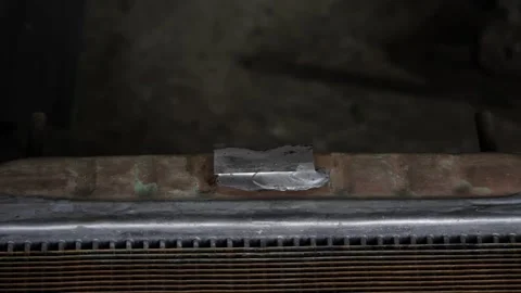 Unique Silver Lever on Rustic Metal - Craftsmanship Meets Functionality Stock Footage 320939643