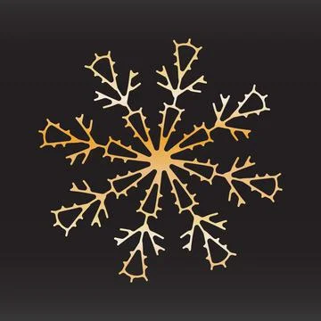 Unique snowflake christmas vector design for brochure banner card sticker Stock Illustration