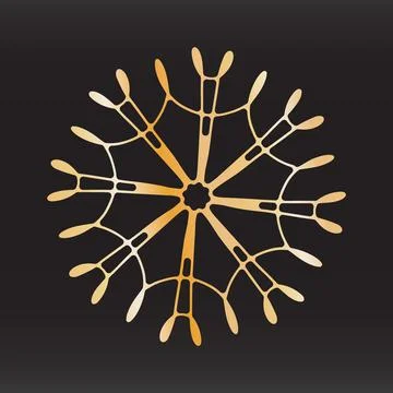 Unique snowflake christmas vector design for brochure banner card sticker Stock Illustration