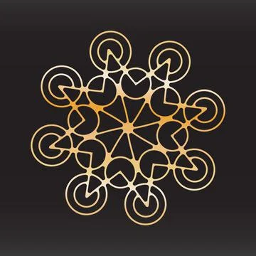 Unique snowflake christmas vector design for brochure banner card sticker Stock Illustration