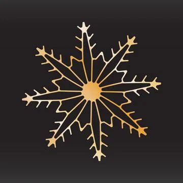 Unique snowflake christmas vector design for brochure banner card sticker Stock Illustration