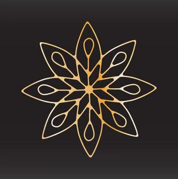 Unique snowflake christmas vector design for brochure banner card sticker Stock Illustration