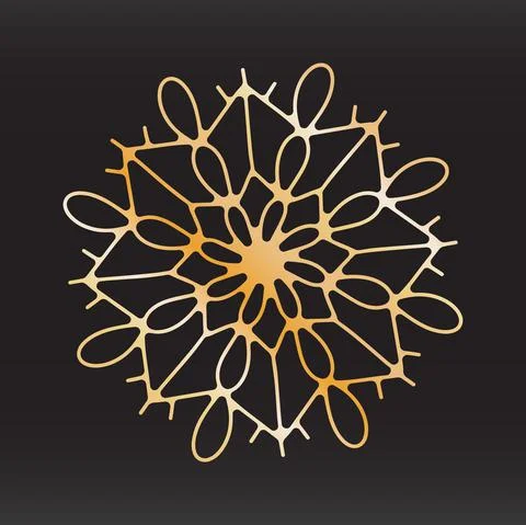 Unique snowflake christmas vector design for brochure banner card sticker Stock Illustration