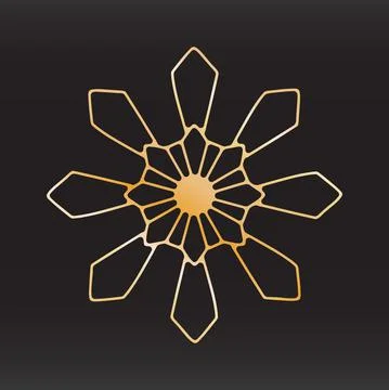 Unique snowflake christmas vector design for brochure banner card sticker Stock Illustration