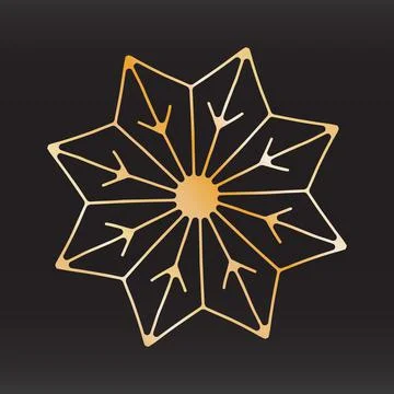 Unique snowflake christmas vector design for brochure banner card sticker Stock Illustration