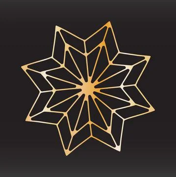 Unique snowflake christmas vector design for brochure banner card sticker Illustrazione stock