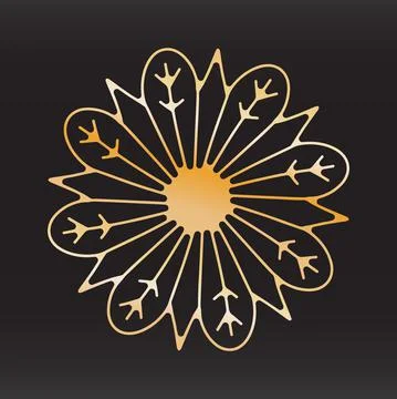 Unique snowflake christmas vector design for brochure banner card sticker Stock Illustration