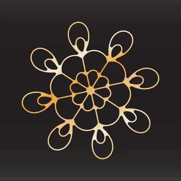 Unique snowflake christmas vector design for brochure banner card sticker Stock Illustration