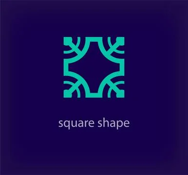 Unique square pattern logo. Stock Illustration