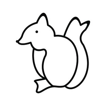 Unique Squirrel Vector Line Icon Illustrazione stock