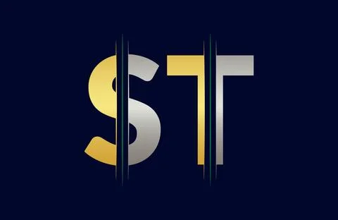 Unique ST letter logo Icon vector template. Stock Illustration