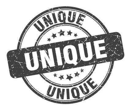 Unique stamp. unique round grunge sign. unique Stock Illustration