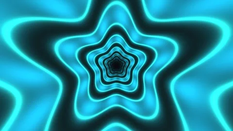 Unique star shaped light path with glowing blue lines in Stock Footage 337968054