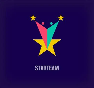 Unique star team logo. Stock Illustration