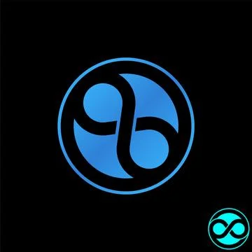 Unique stock infinity loop illustration negative space loop circle illusion 스톡 일러스트