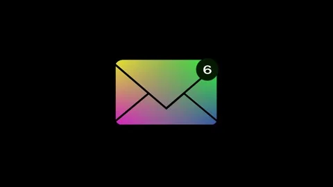 Unique Style Fast Motion incoming message Icon Animation – 4K. Stock Footage 286145658