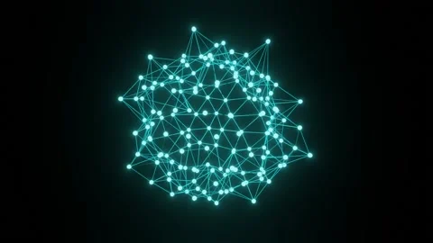 Unique Stylish Plexus Network Animation Connected Dots Motion Background Stock Footage 200109780