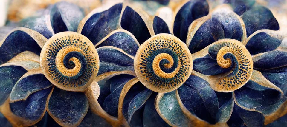 Unique succulent plant patterns, stone flowers - interior modern art series Stock Illustration