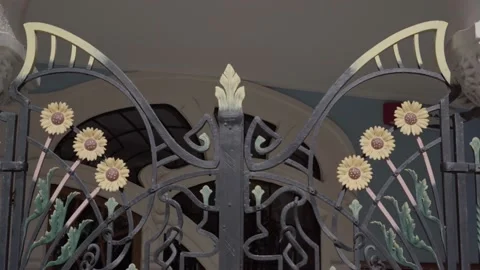 Unique Sunflower Gate Video stock 237910085