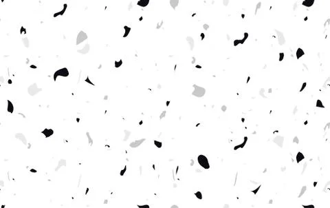Unique terrazzo repeating seamless pattern in light grey colors. Texture Stock Illustration
