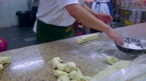 Unique Traditional Noodle Making Process Stock-Footage 53889404
