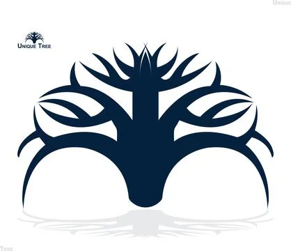 Unique Tree Vector Logo Design Nature Symbol for Branding. Ilustración de archivo