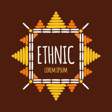Unique tribal logo template vector Stock Illustration