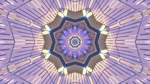 Unique tunnel video loop with vibrant colors and geometric patterns creatin.. Stock Footage 320056793