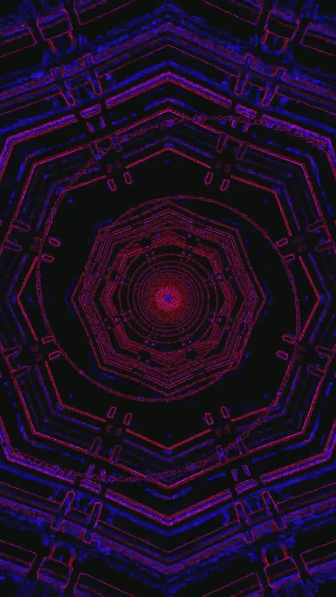 Unique tunnel video vj loop seamless screensaver with vibrant colors and dy.. Stock Footage 321571317