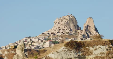 Unique Uchisar Castle in Cappadocia Video stock 252002032