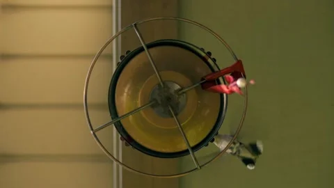 Unique underneath view of hummingbirds, hovering, drinking, and fighting. Stock Footage 136479889