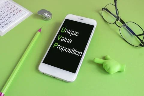 Unique Value Proposition symbol. Concept words Unique Value Proposition Stock Photos