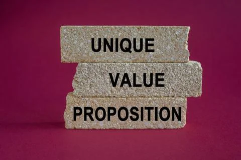 Unique Value Proposition symbol. Concept words Unique Value Proposition Stock Photos