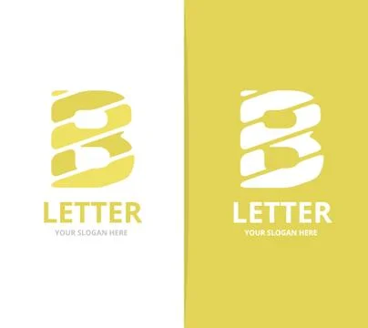 Unique vector letter B logo design template. Stock Illustration