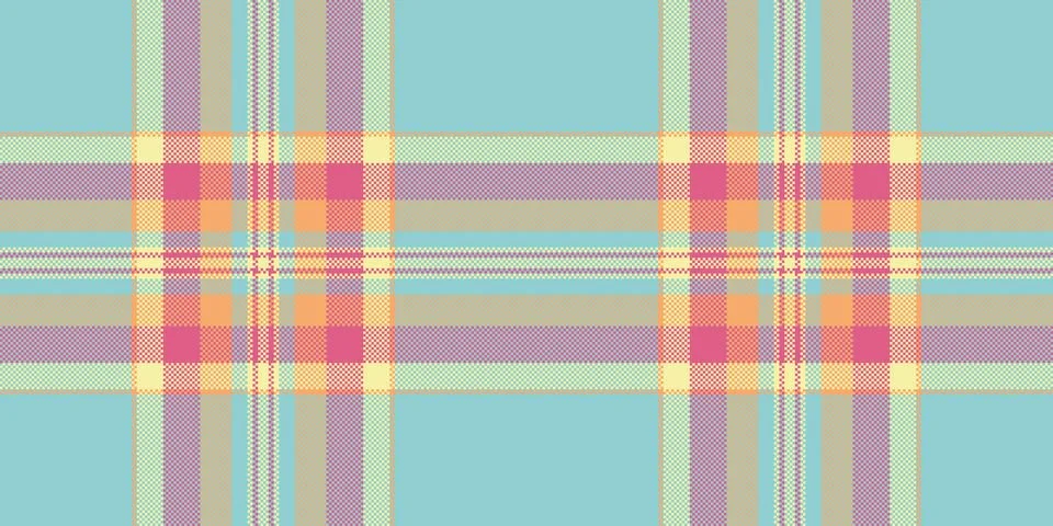 Unique vector textile check, sparse background seamless tartan. Continuity .. Stock Illustration