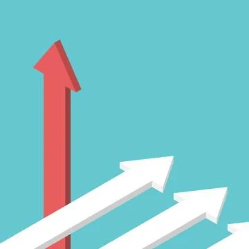 Unique vertical arrow concept Stock Illustration