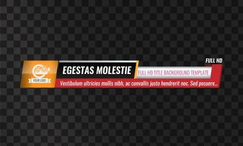 Unique Video headline title or lower third template. High detailed Vector イラスト素材