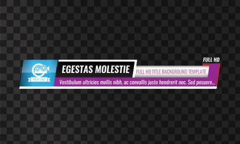 Unique Video headline title or lower third template. High detailed Vector Stock Illustration