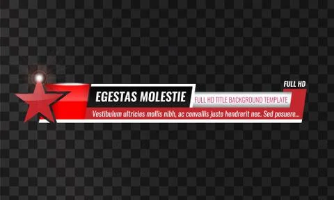 Unique Video headline title or lower third template. High detailed Vector Stock Illustration