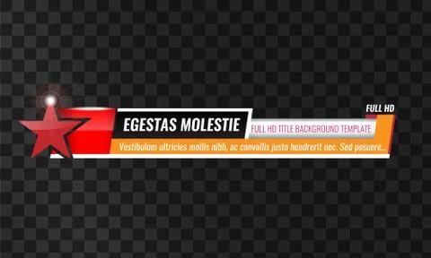 Unique Video headline title or lower third template. High detailed Vector Stock Illustration
