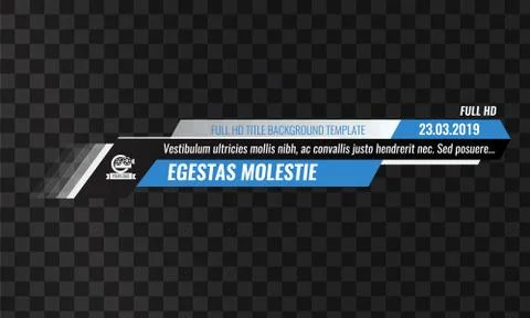 Unique Video headline title or lower third template. High detailed Vector イラスト素材